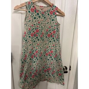 Marimekko Uniqlo Kids Floral Sleeveless A-Line Dress Pink Green 9-10 k7041